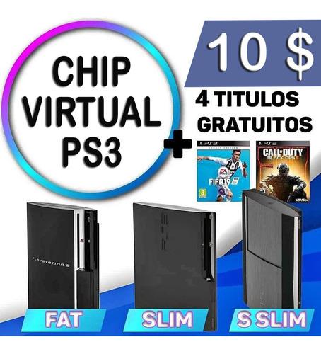 Play Station 3 Chip Virtual + 4 Juegos Digitales Ps3