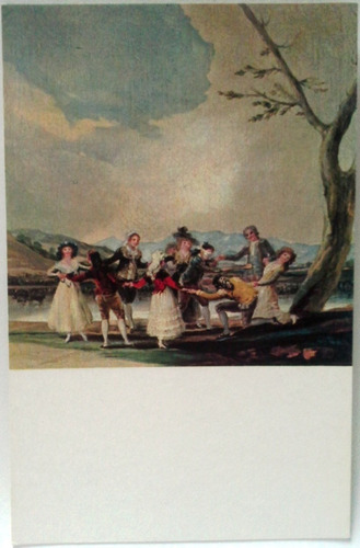 Postal Años 60 Color Francisco Goya - La Gallina Ciega
