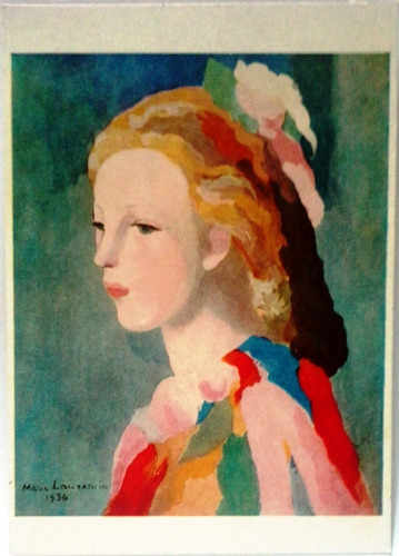 Postal Años 60 Color Marie Laurencin - Retrato De Una Chica