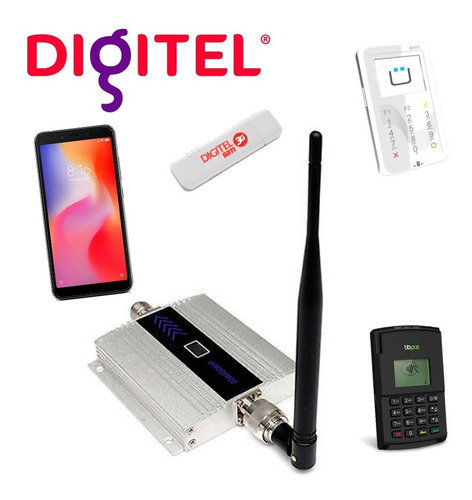 Amplificador De Señal Celular Digitel 3g Lcd Gsm 900mhz