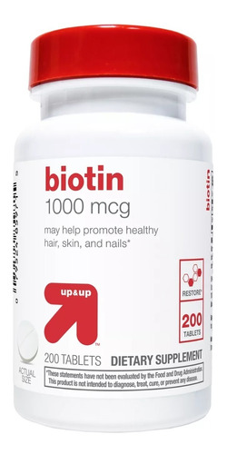 Biotin Acelera Crecimiento Uñas Cabello mcg 200