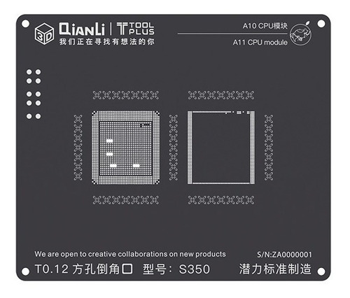 Black Stencil 3d Qianli Para iPhone 7 / 7 Plus