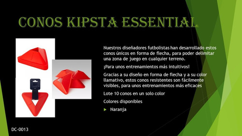 Lote de 10 conos entrenamiento Essential naranja