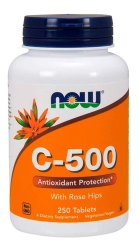 Disponible Vitamina C 500mg With Rose Hips 250tab #14vrd