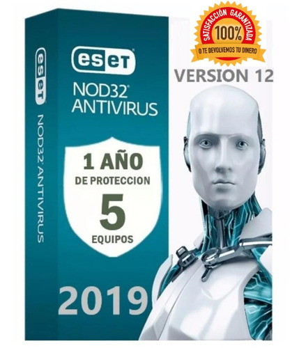 Eset Nod32 Antivirus 1 Año Una Licencia Original (5pc) 