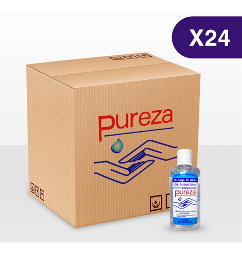 Gel Antibacterial Pureza - Caja De 24 Unidades, 80g C/u