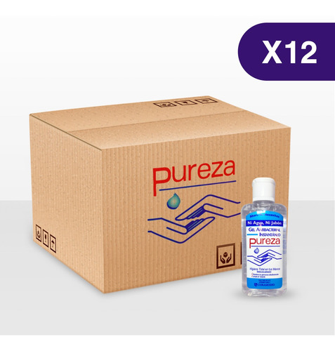 Gel Antibacterial Pureza - Paquete De 12 Unidades, 80g C/u