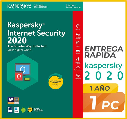 Kaspersky Internet Security 1 Pc 1 Año Licencia Original