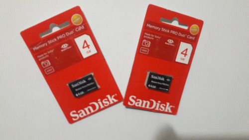Memoria 4gb Memory Stick Pro-hg Duo Cámaras Sony Sandisk