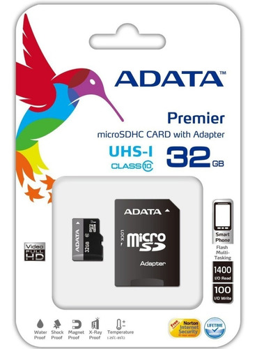 Memoria Micro Sd 32 Gb Adata Clase 10 A1 ¡mercado Líder!