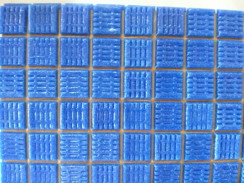 Mosaico Piscina Malla Baño Azul Indigo Cobalto 2,5
