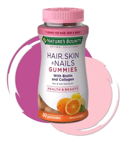 Natures Bounty Cabello Uñas Piel Biotin Colageno Vitaminas