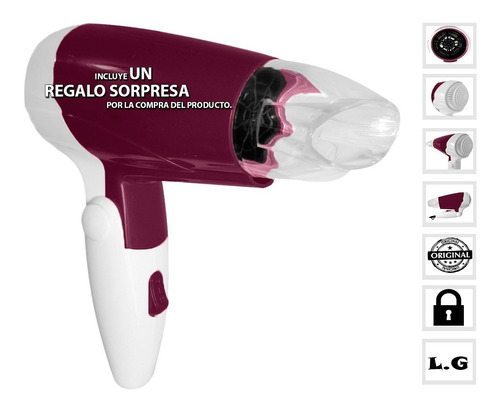 Secador De Cabello Plegable Portatil Phillibbs w