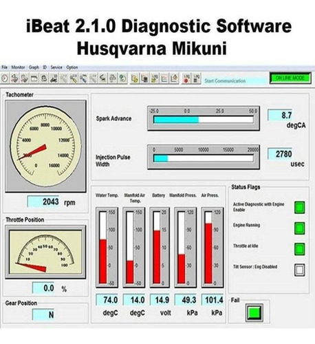 Software De Diagnóstico Ibeat Para Husqvarna / Mikuni *tm*