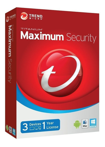 Trend Micro Maximun Security  Año/3 Dispositivos 2