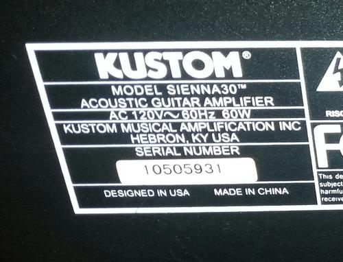 Amplificador Kuston Modelo Sienna 30 Aco