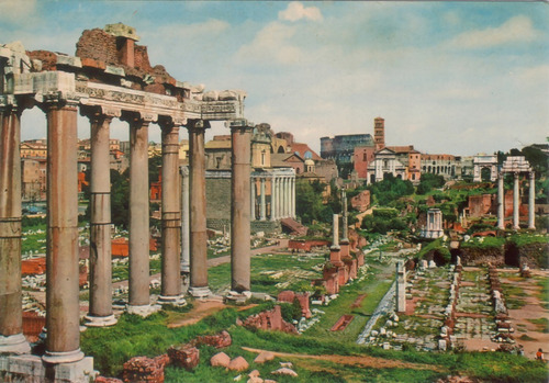 Antigua Postal Italiana: El Foro Romano (vintage)