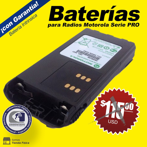 Batería Radio Motorola Pro Intrínsecamente Seguras