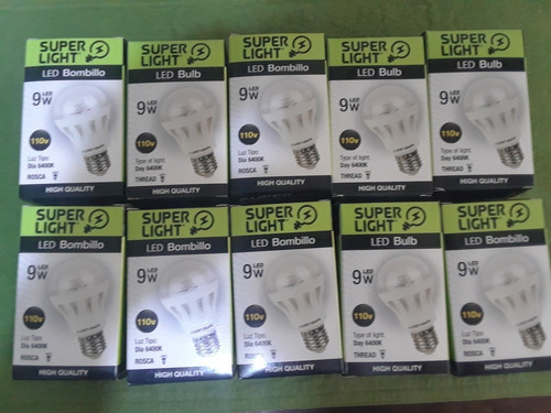 Bombillo Led 9w Super Ligth 110v Luz Blanca 1