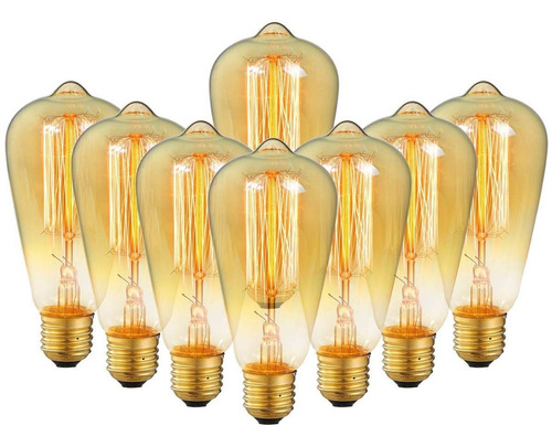 Bombillos Vintage Tipo Edison Incand. Dimmable 60w, 8 Pack