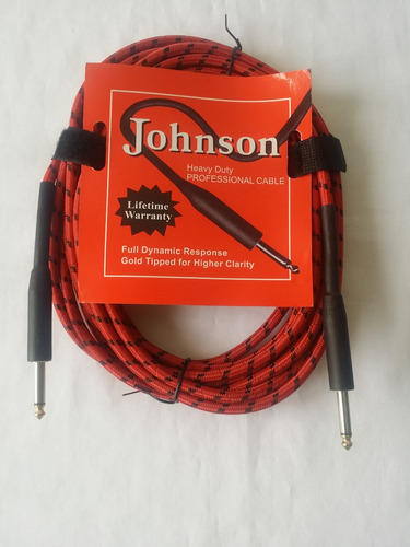Cable Plug-plug Forrado Profesional Punta Dorada Jhonson