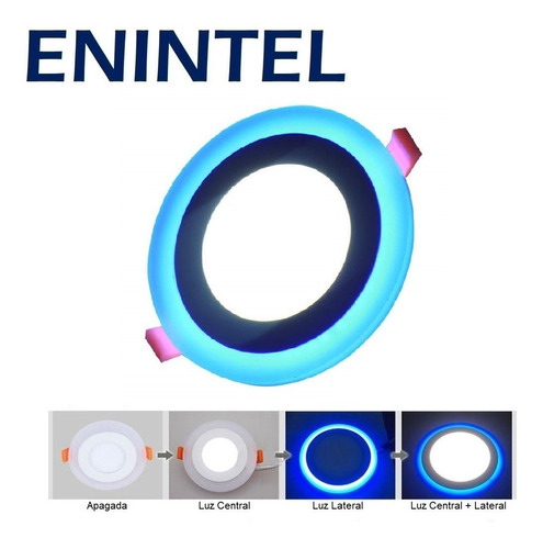 Enintel- Lampara Led Empotrable Doble Color 18w+6w Redonda