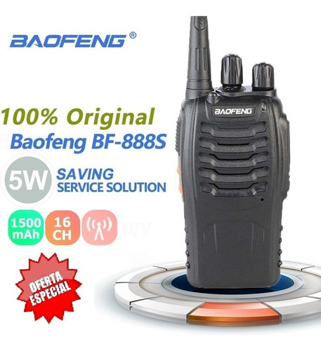 Radio Baofeng Bf 888s Uhf Transmisor + Manos Libres 16 Canal