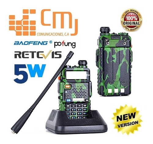 Radio Baofeng Uv5r Dual Band Uhf Vhf Camuflajeado Camo 5watt