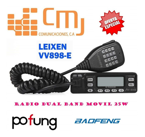 Radio Leixen Vu-898e Baofeng Para Carro Dual Band Vhf Uhf