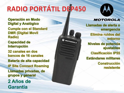 Radio Motorola Dep450 Vhf Digital