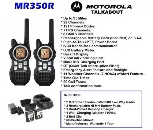 Radio Motorola Mr350r 22 Canales