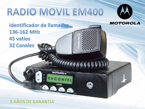 Radio Movil Motorola - Em400 Vhf w 32c Nuevos Orig