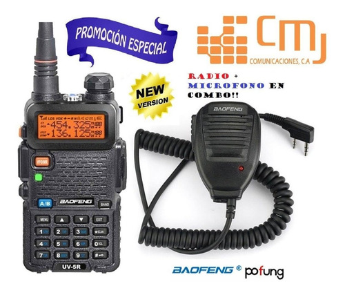Radio Portatil Baofeng Uv5r En Combo Radio + Microfono