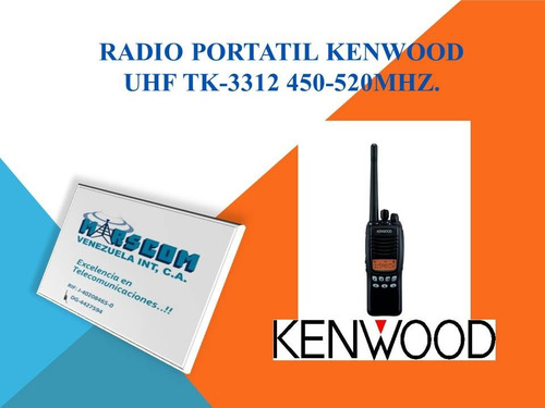 Radio Portátil Kenwood Uhf Tk- Mhz 100$