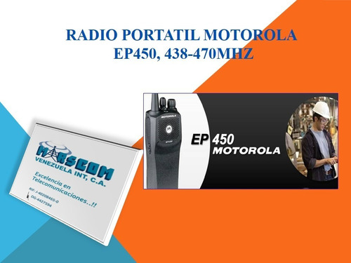 Radio Portátil Motorola Ep mhz