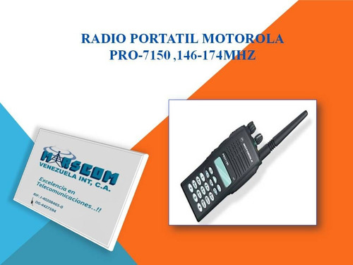 Radio Portátil Motorola Pro-, Intrinseco mhz