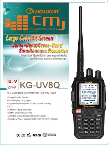 Radio Wouxun Kg-uv8q Compatible Con Icom Yaesu Baofeng Uv5r