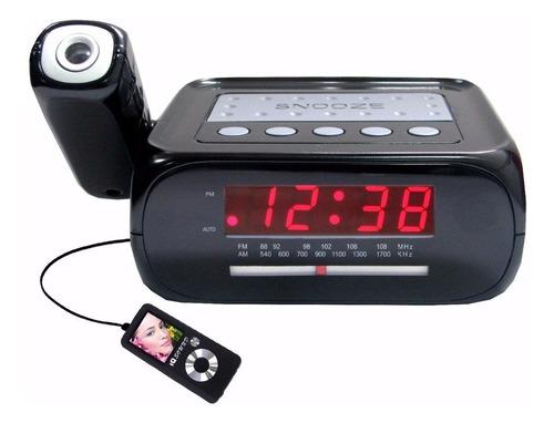 Reloj Digital Despertador Proyector Radio Y Auxiliar
