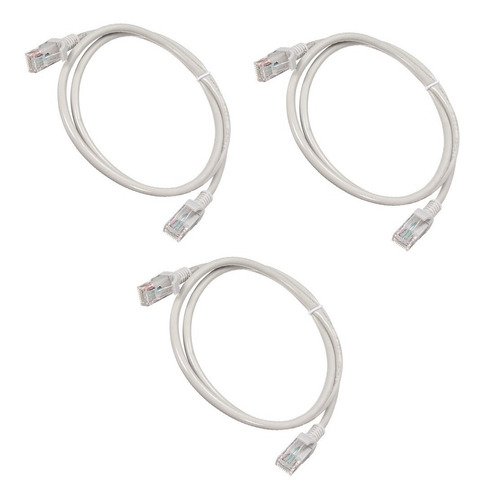 3 Cables De Red Cat 5e Patch Cord 1.5 Metros Rj45 Utp Xtc