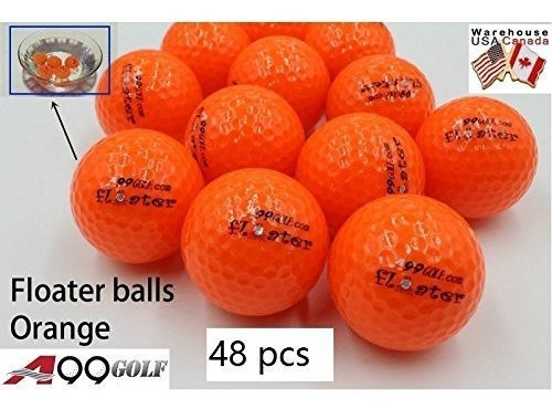 50pcs A99 Floater Bola Color Naranja Logotipo Golf