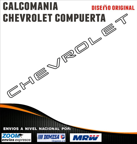 Calcomania Compuerta Chevrolet , Diseño Original