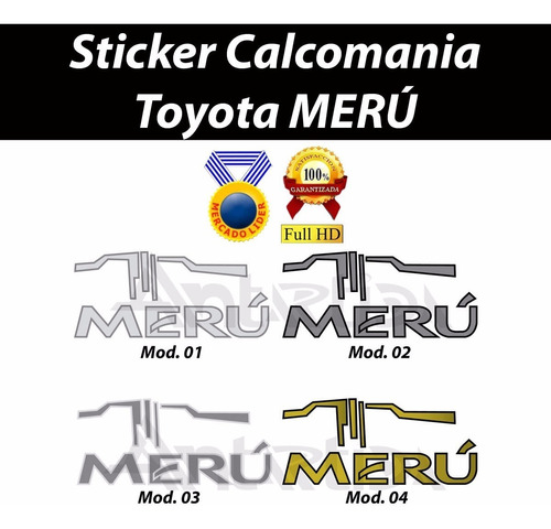 Calcomania Kit De 3 Sticker Meru Alfa-001 R6