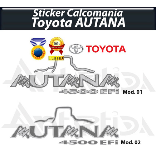 Calcomania Kit Par Sticker Toyota Autana Original R7