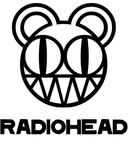 Calcomania Radiohead Rock 10x10cm