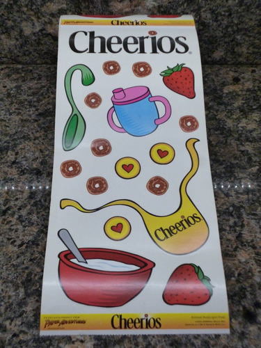 Calcomanias / Stickers Cereal Cheerios.. En Ingles 18 Piezas