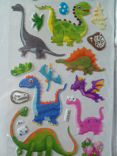 Dinosaurios 90 Etiquetas Autoadhesivas Calcomanías Stickers