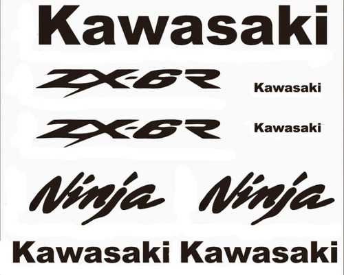 Kii De Calcomania Kawasaki Zx-6r Ninja Rotulado