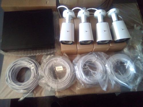 Kit Seguridad 4ch Nvr Poe Con 4 Cámaras Tipo Bala