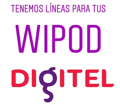 Líneas Para Equipo WiPod 4glte Digitel A Tu Nombre