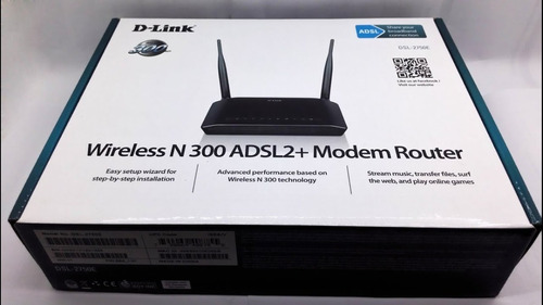 Modem+router Wifi (2en1) Adsl2 D-link 300 Mbps 5dbi Internet